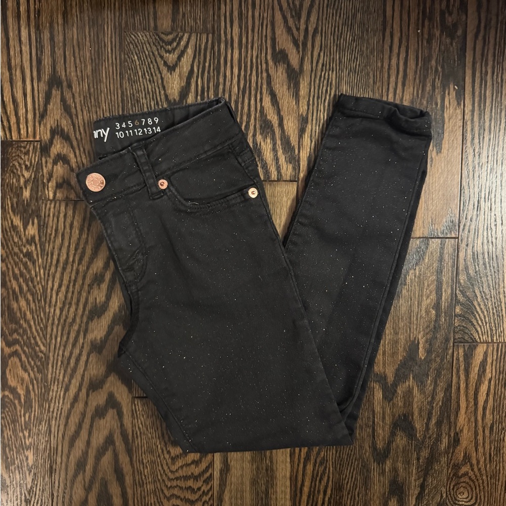 Gymboree Super Skinny Black Sparkle Jeans NWOT